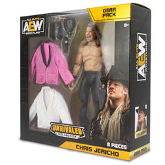 AEW Jericho gear extras including swappable hands expand posing options.