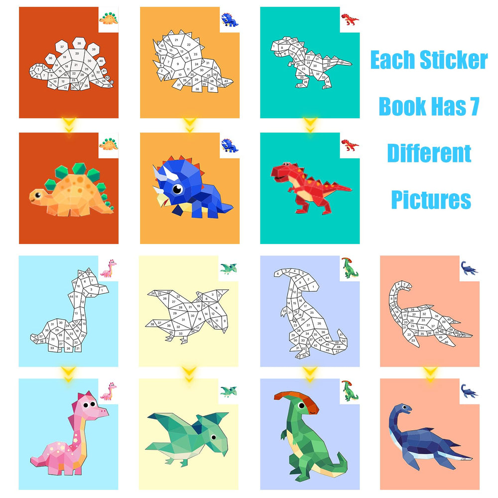 AEA HALY dinosaur stickers are easy to peel and place.