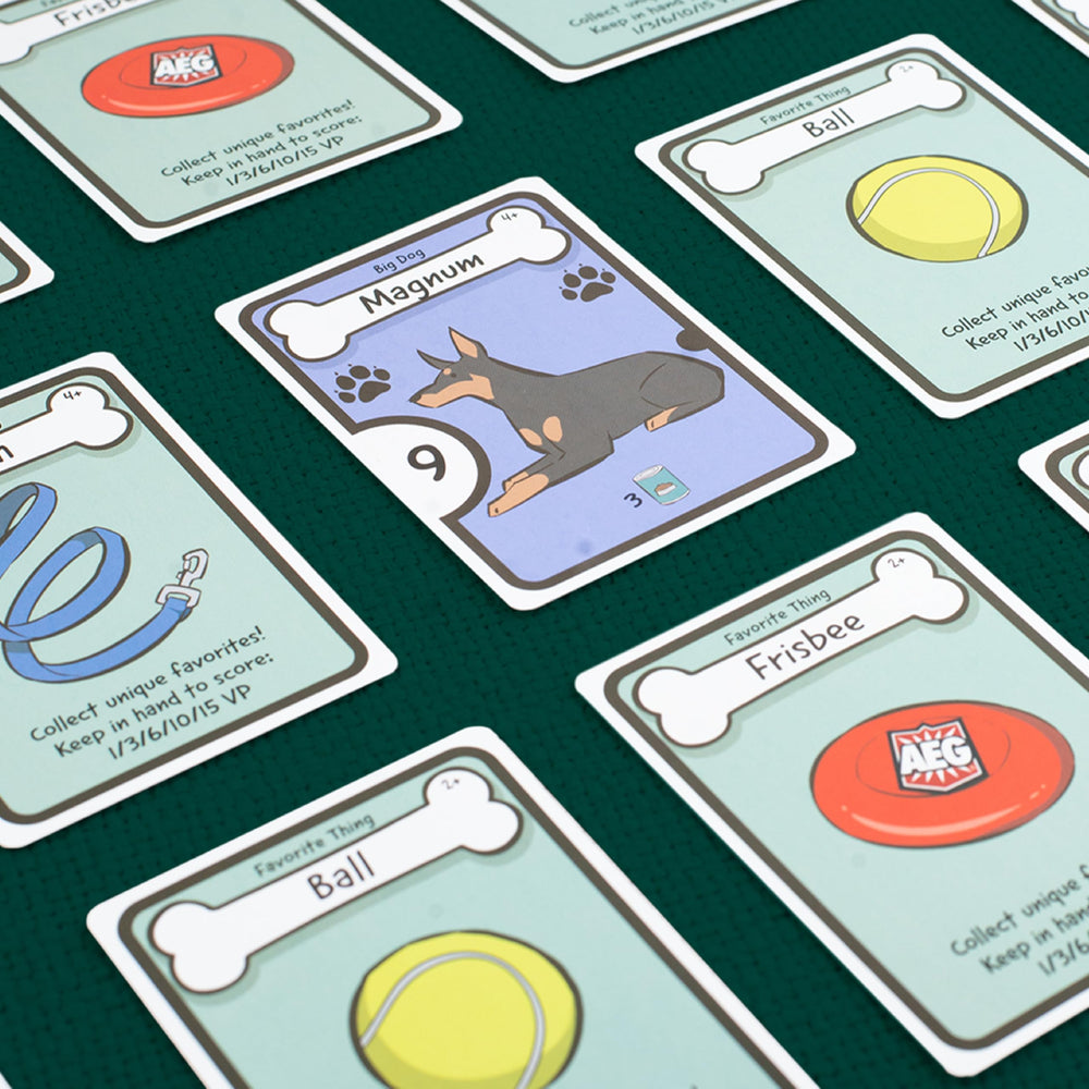 AEG Dog Lover bones and food tokens add tactile play benefits.