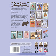 AEG Dog Lover rescued dogs artwork ready for family game night excitement.