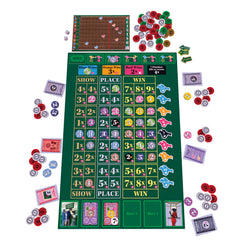AEG Ready Set Bet racing track setup with bets and chips.