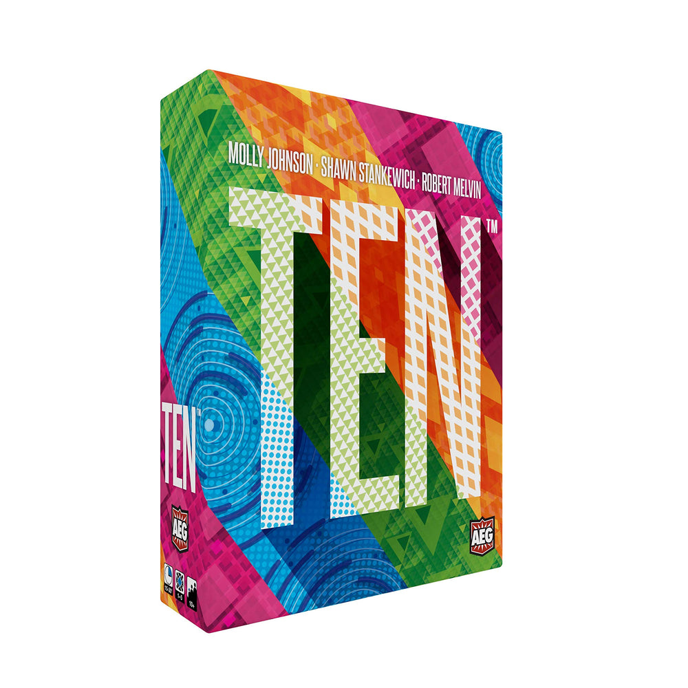 AEG Ten push-your-luck card game setup for family-friendly play and quick rounds.