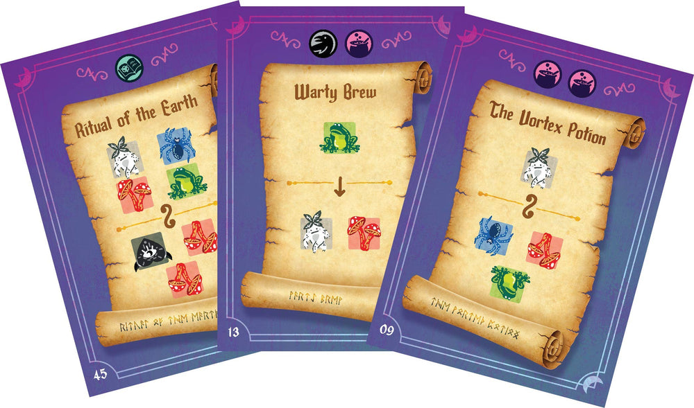 AEG Whirling Witchcraft art cards featuring vivid Halloween imagery.