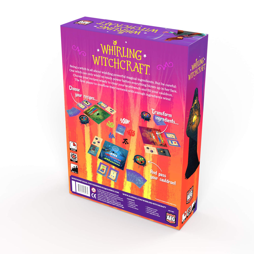 AEG Whirling Witchcraft cauldron board area showing frantic, fast-paced action.
