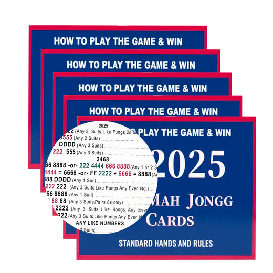 Aeniumvor Mahjong rule card front with large print for quick reference during play.