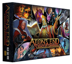 Indie Boards and Cards Aeon’s End Legacy Gravehold cover art invites cooperative fantasy play for 1-4 players