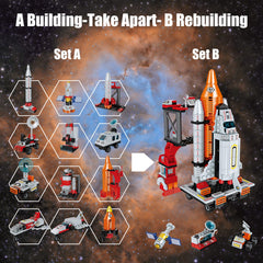 AESGOGO launch tower space toy boosts construction skills during hands-on play.