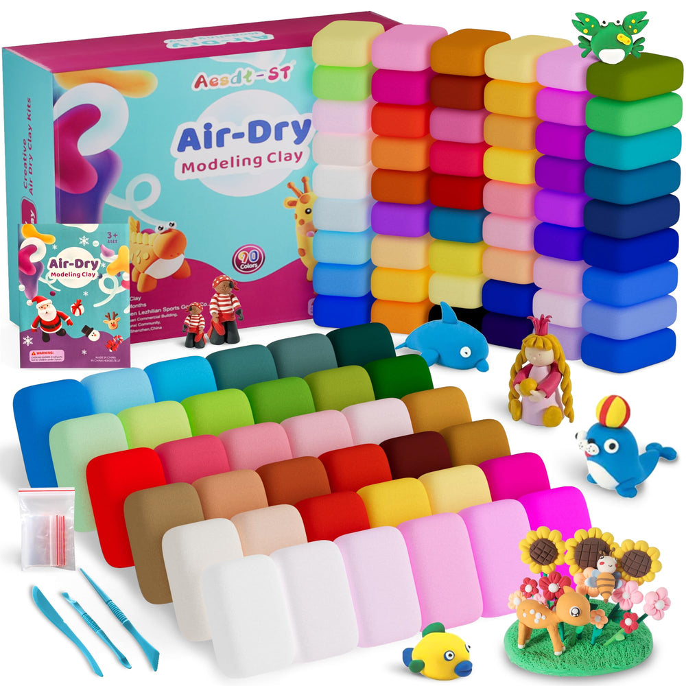 Aestd-ST air dry clay 90 colors palette for vibrant kids’ craft adventures.