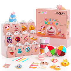 Aestd-ST Air Dry Clay Kit cake-theme 12 boxes for creative, kid-friendly dessert crafts.