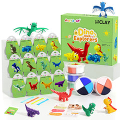 Aestd-ST air dry clay kit with dinosaur theme packaging shown for creative kids' crafts