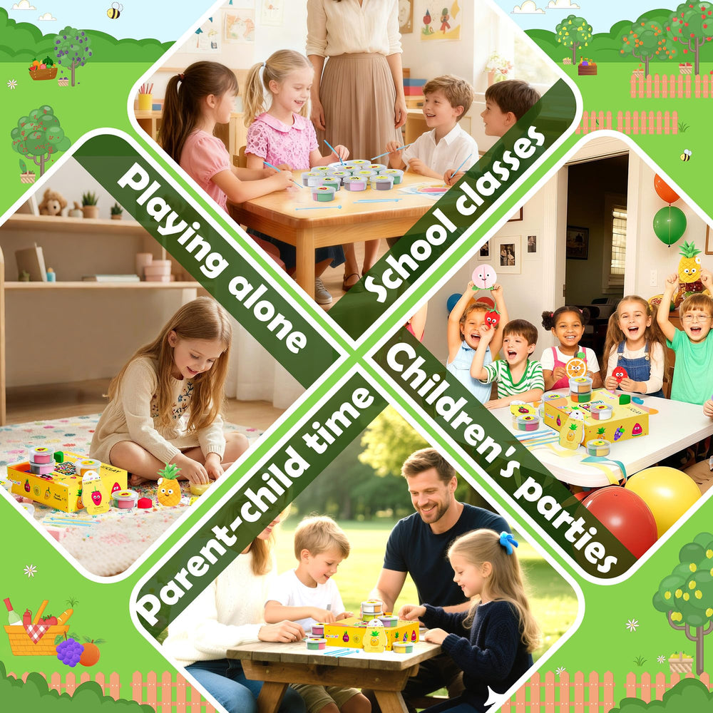 Aestd-ST family crafting session featuring the fruit clay kit