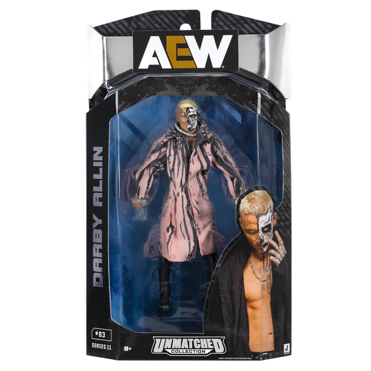 AEW Darby Allin Pink Coat figure, front view, ideal for dynamic display