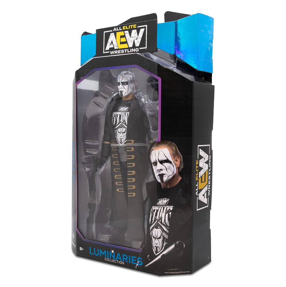 AEW Sting 6-inch figure close-up with alternate hands for posing variety.