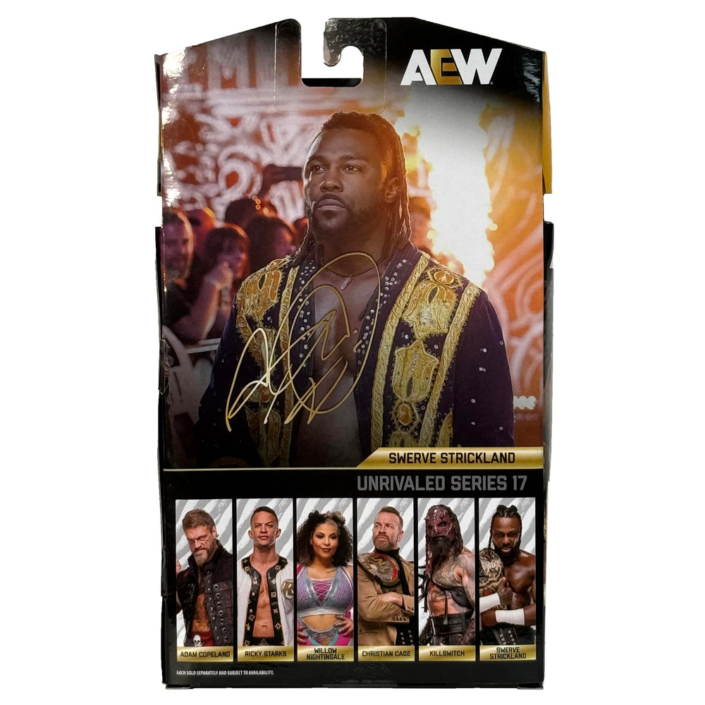 AEW Swerve Strickland Unrivaled 17 figure display-ready, perfect for shelves and collections
