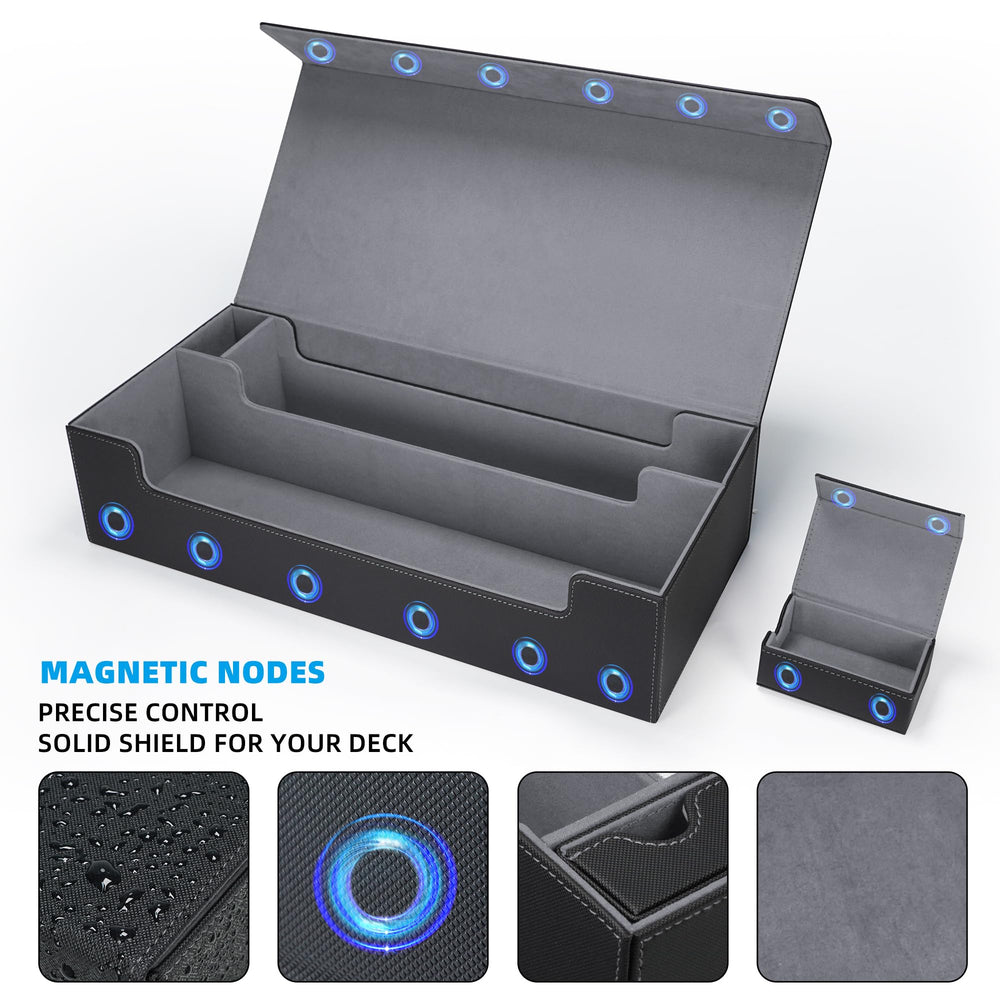 AFIING deck box with ten colorful dividers for easy card organization