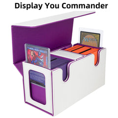 AFIING MTG Commander Box interior shows dividers for organized card storage.