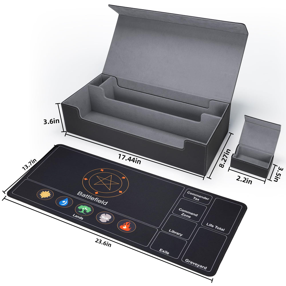 AFIING MTG deck box with a lid on the dice case for secure dice storage