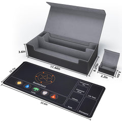 AFIING MTG deck box with a lid on the dice case for secure dice storage