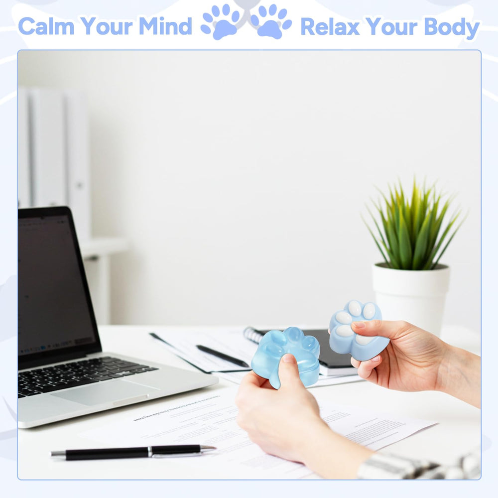 AFKLMNE taba squishy paw blue packaging display