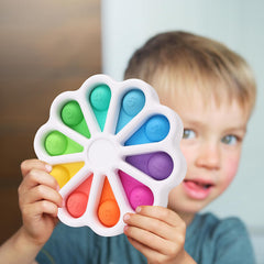 AFLUODN Two-Sided Sensory Toy flip between bubbles and numbers during learning