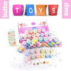 Afofall Butter Slime Kit swirl texture close-up for relaxing sensory activity.