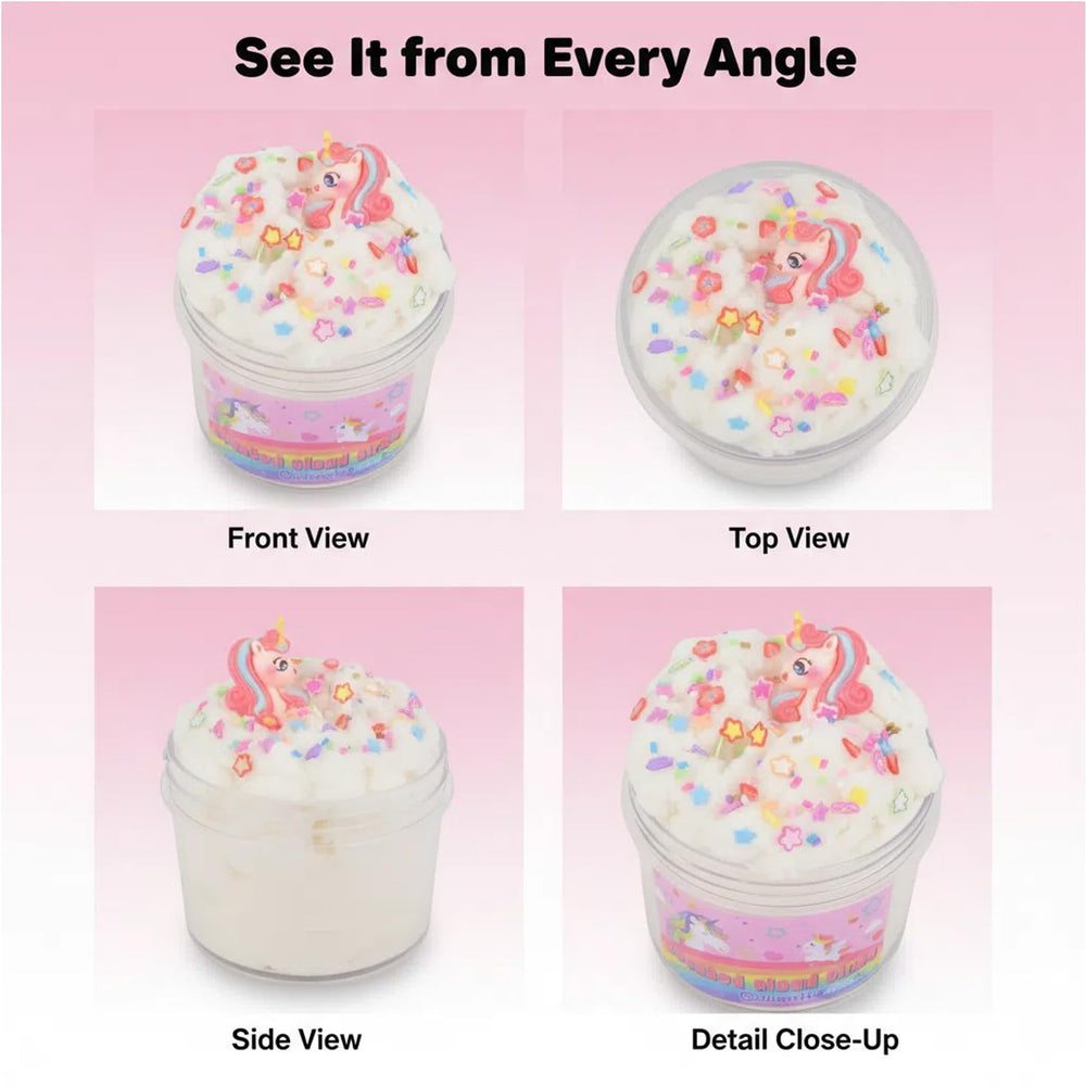 Afofall Unicorn Cloud Slime in reusable container for long-term play