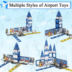 AFUNX magnetic tiles design pieces encourage creative city layouts and learning.