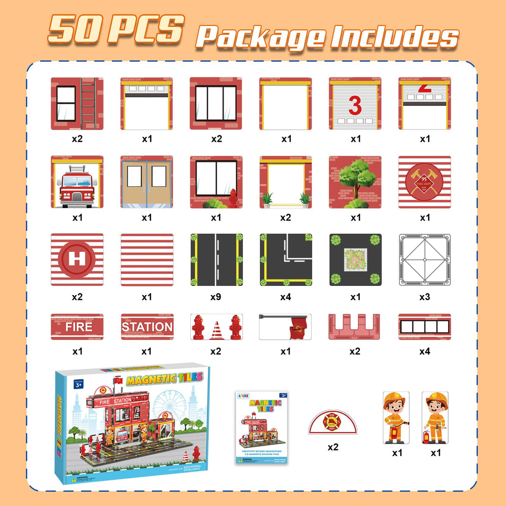 AFUNX universal compatibility with leading magnetic tiles expands play options.