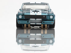 AFX Shelby GT350R 1965 Donohue front view shows aggressive stance for dynamic handling.