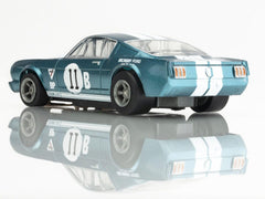 AFX Shelby GT350R 1965 Donohue interior cockpit reveals detailed controls.