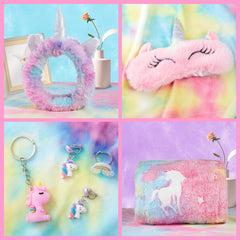 AGENTLAN fluffy unicorn sleep mask for restful nights
