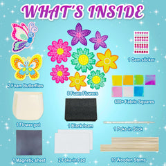 AgentLAN wooden stems and fabric squares enable easy flower assembly.