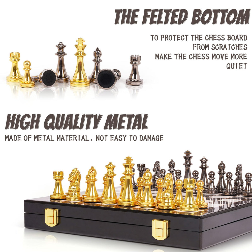 Agirlgle chess board with fixed storage compartments keeps pieces organized