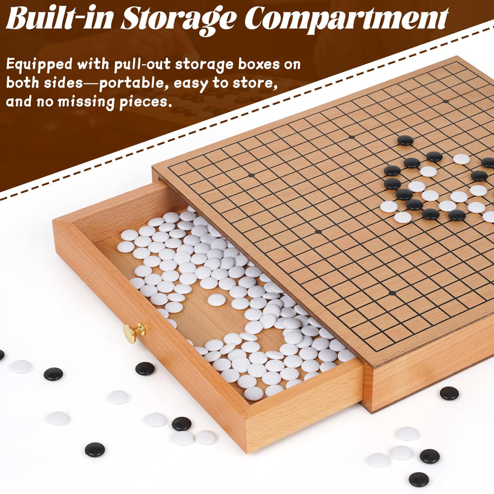 Agirlgle resin stones in black and white provide smooth feel during play.