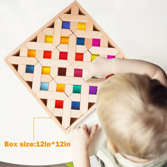 Agirlgle toddler stacking toy wood enhances hand-eye coordination during play