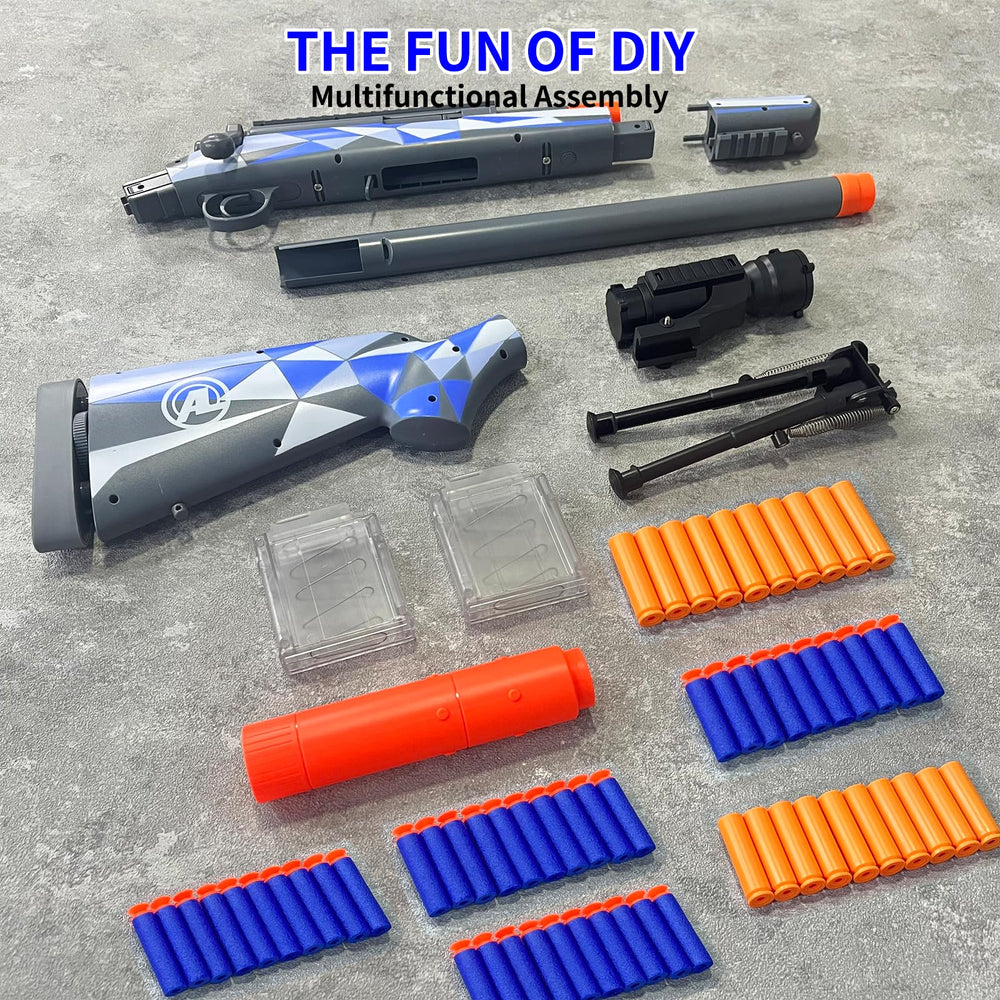AGM MASTECH M24 Foam Blaster safety trigger illustrates responsible handling during play.