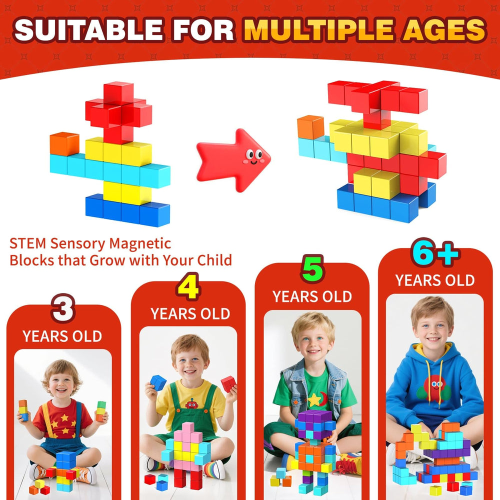 AGMJFN magnetic blocks with safe rounded edges support engaging play.