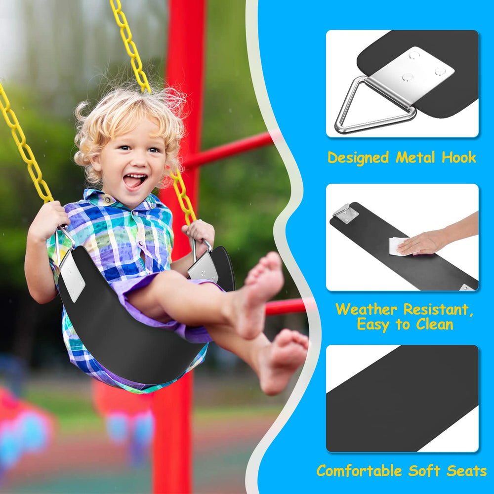 AGPTEK swing seat wide design supports hours of comfort.