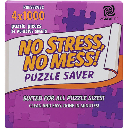 AGREATLIFE 24 adhesive puzzle saver sheets front view for easy puzzle preservation