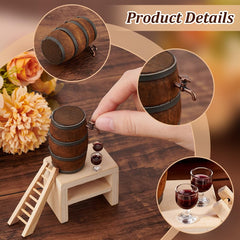 AHANDMAKER miniature drink bottles set enhances mini bar displays