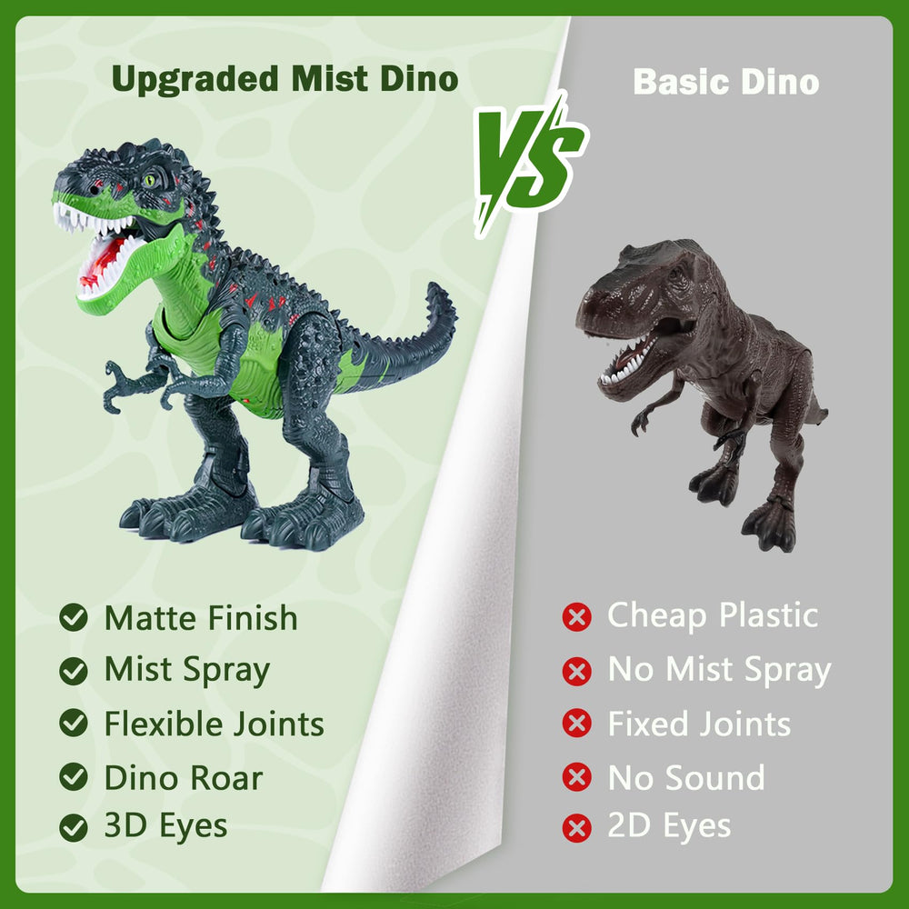AHCo green body with red accents sparks dino storytelling