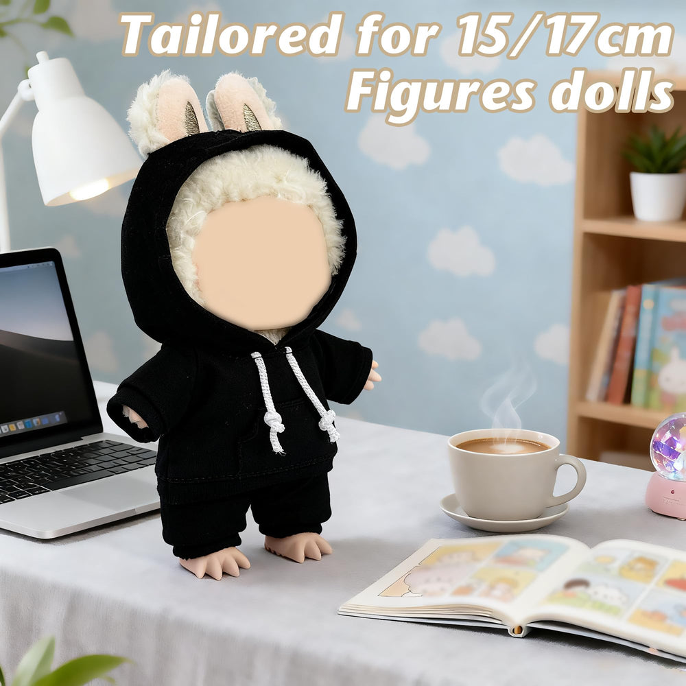 Ahdesana 17cm doll hoodie set side view highlights durable stitching for frequent outfit changes