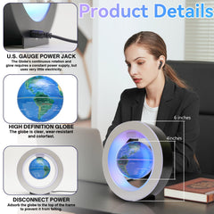 Ahilzam globe with multicolor LEDs provides ambient lighting.