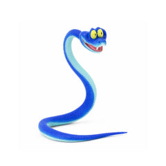 Ahlsense blue cartoon snake side view on desk, decorative and fun