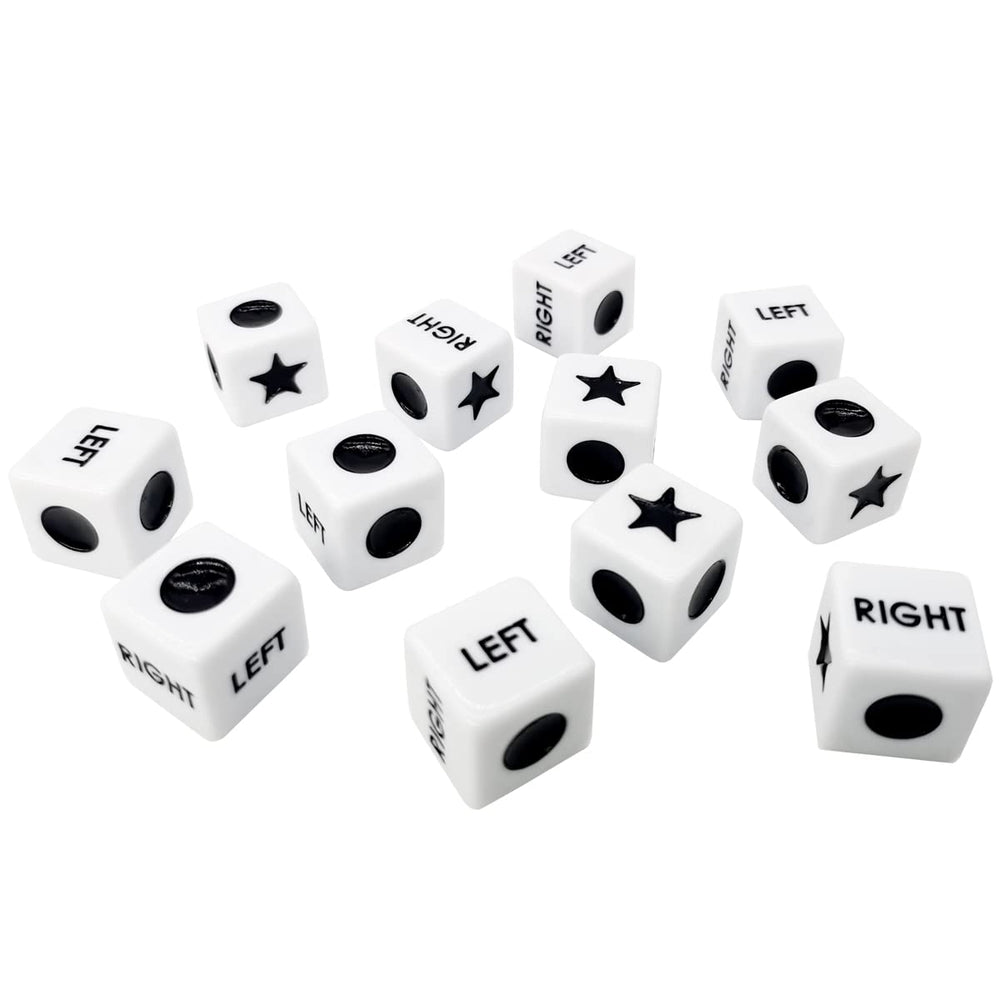 Ahoper dice set with packaging and spare dice for flexible play.