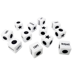 Ahoper dice set with packaging and spare dice for flexible play.