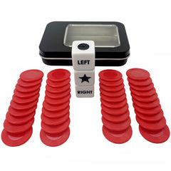 Ahoper red chips paired with the dice set for engaging rounds