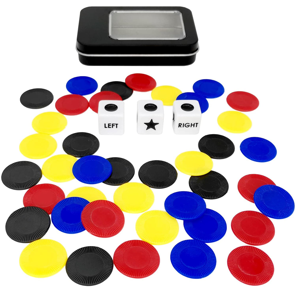 Ahoper metal storage box with transparent window keeps the game organized and portable.