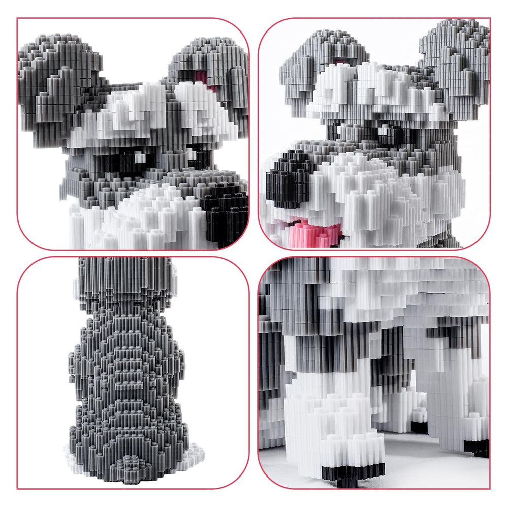 AHZILEI Schnauzer Dog layer-by-layer assembly detail during build.