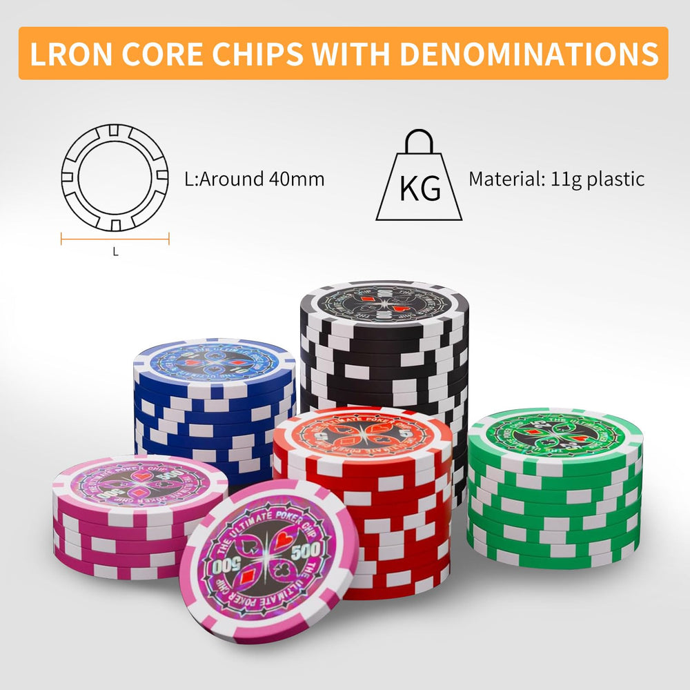 AIBETOMG dealer buttons, blinds, and dice included for authentic play